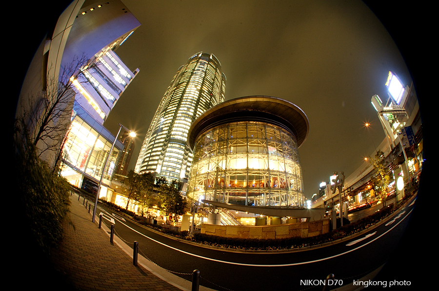 roppongi hill night fisheye 2.jpg - 六本木山